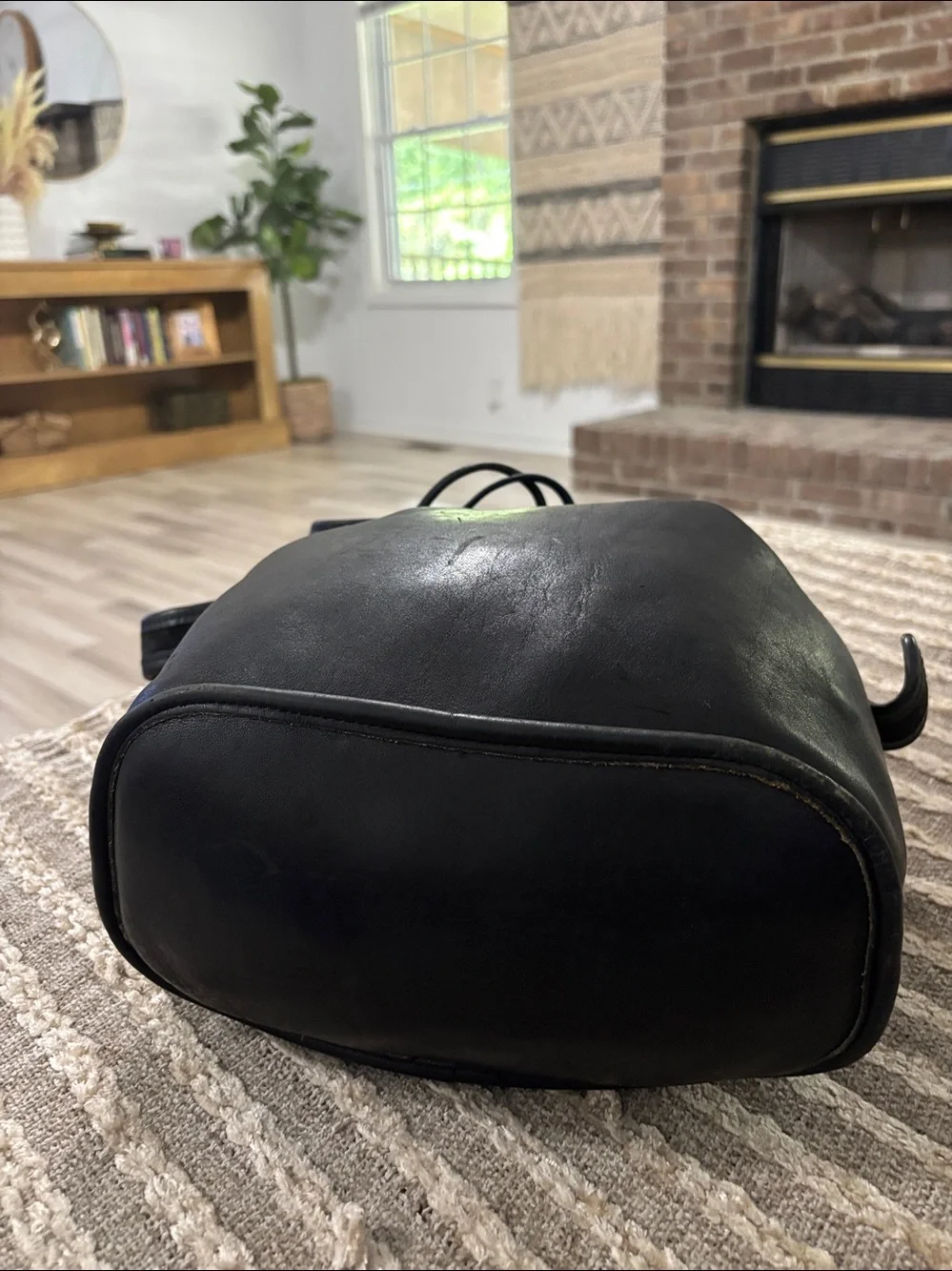 COACH Lula's Legacy Bag Black Leather Shoulder Bag 90s Made in USA